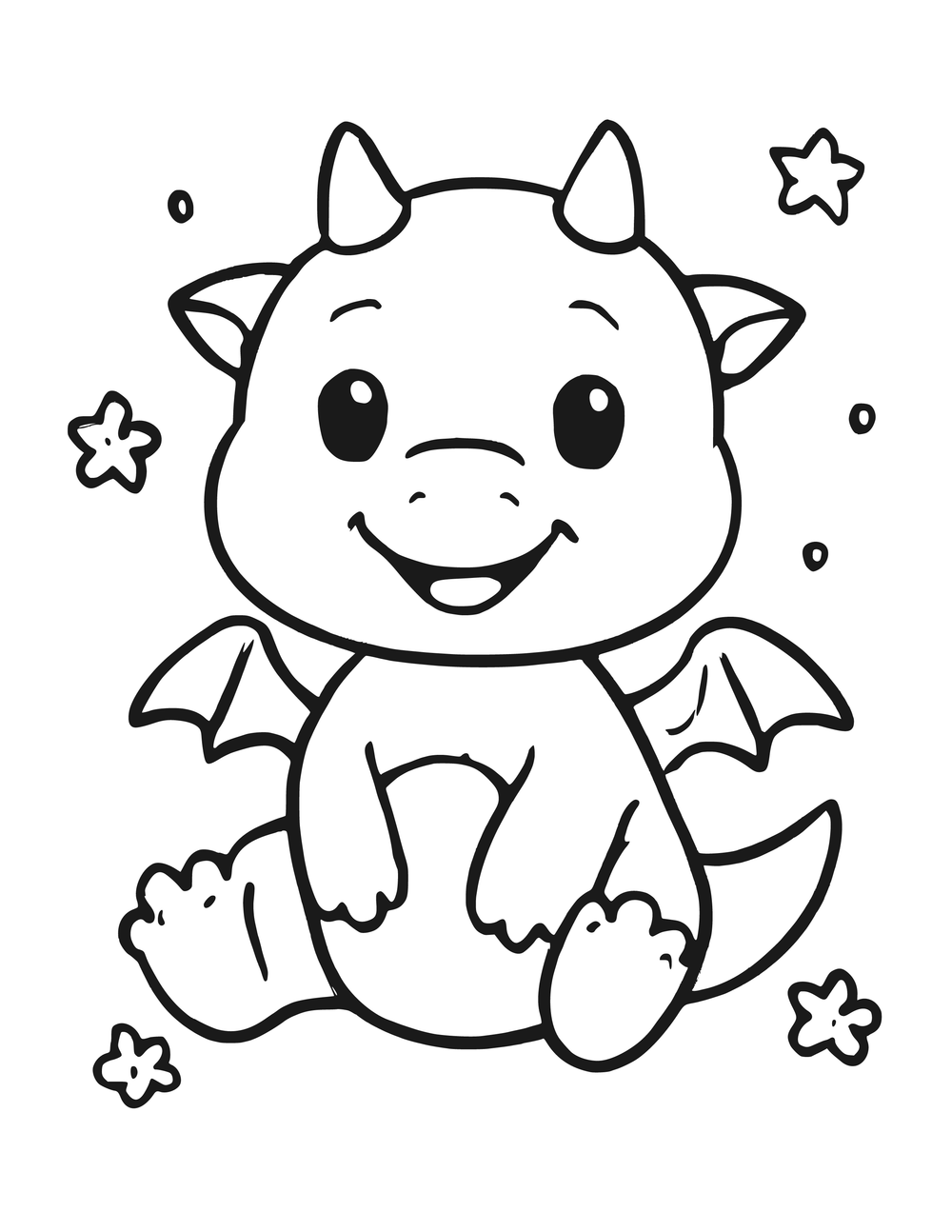 Free Dragon Coloring Page