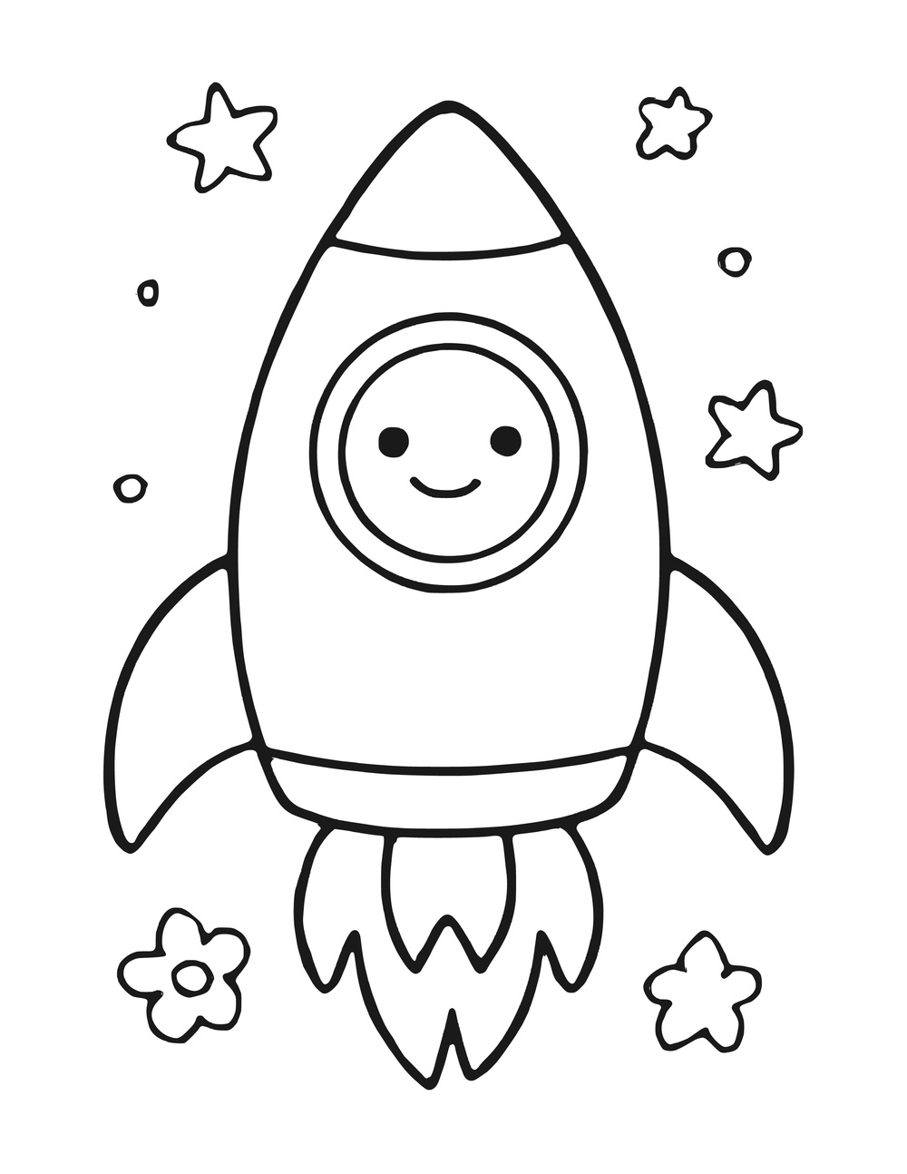 Free Space Coloring Page