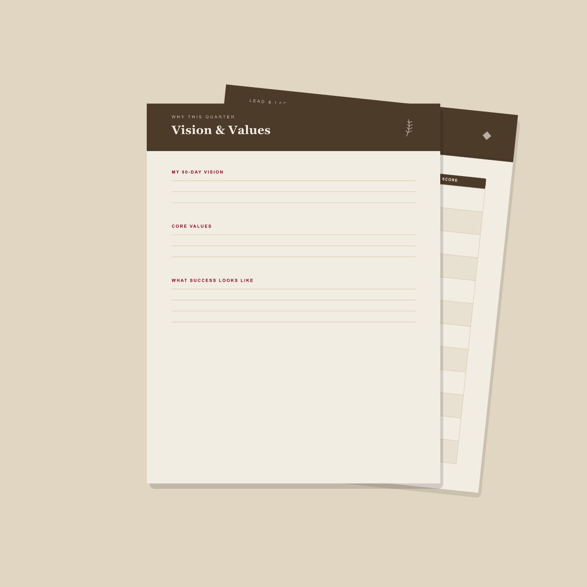 90-Day Goal Planner (12-Week Year) — 10 Printable Pages (A4 + US Letter PDF + SVG) preview 2