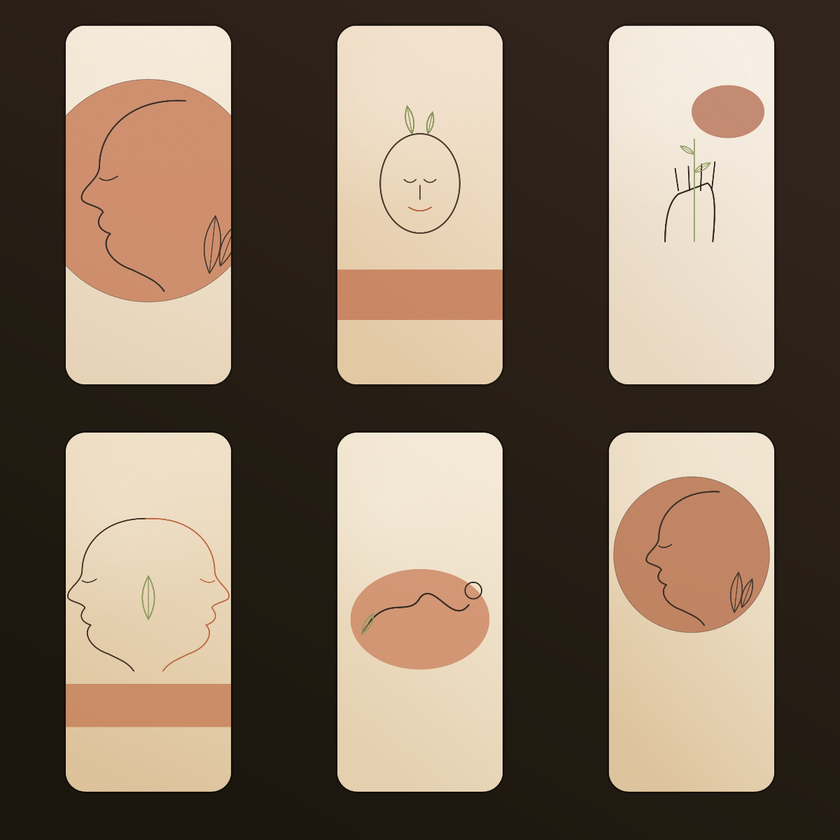 Abstract Line Art Face Wallpapers — 12 Minimal Single-Line Matisse Lock Screens (iPhone + Android) preview 2