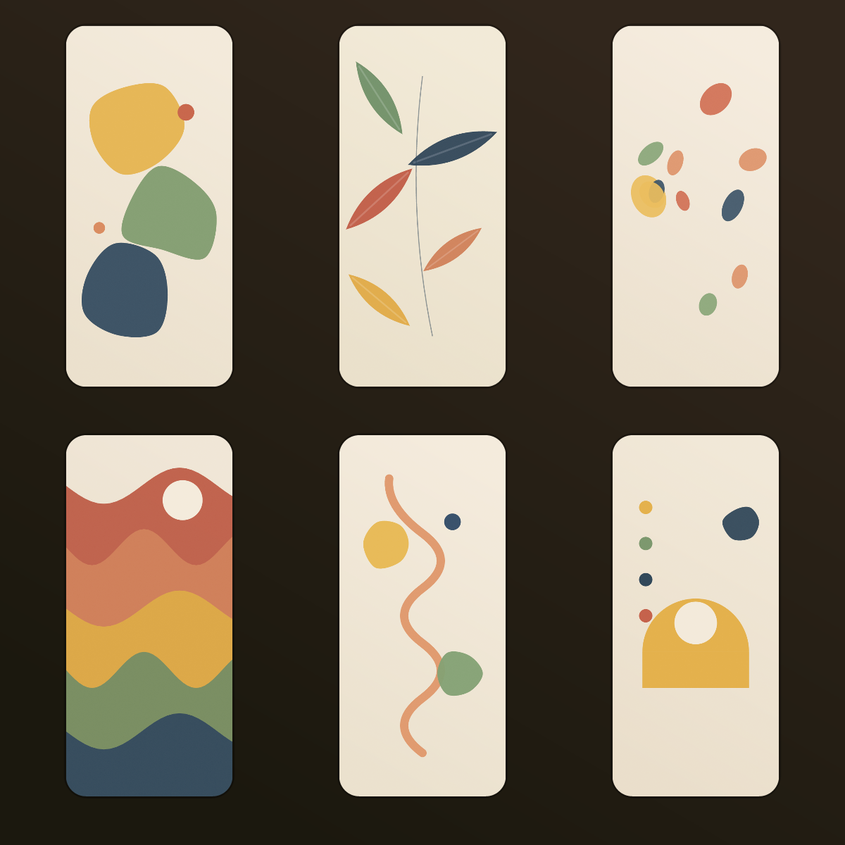 Abstract Organic Shapes Wallpapers — 12 Modern Matisse Cut-Out Lock Screens (iPhone + Android) preview 2