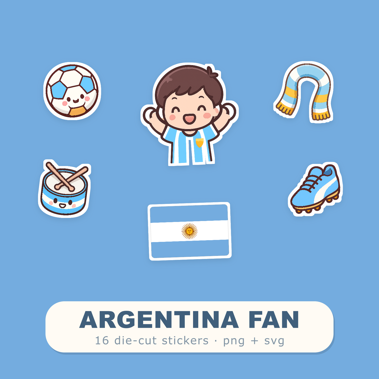 Argentina football fan pack