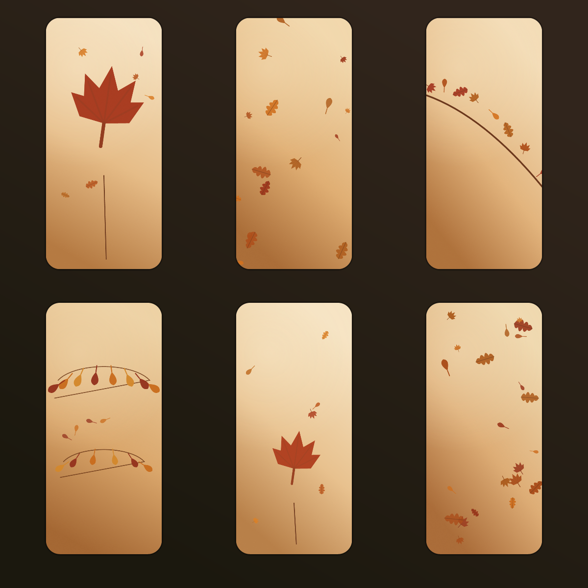 Autumn Cozy Leaves Wallpapers — 12 Warm Fall Foliage Lock Screens (iPhone + Android) preview 2