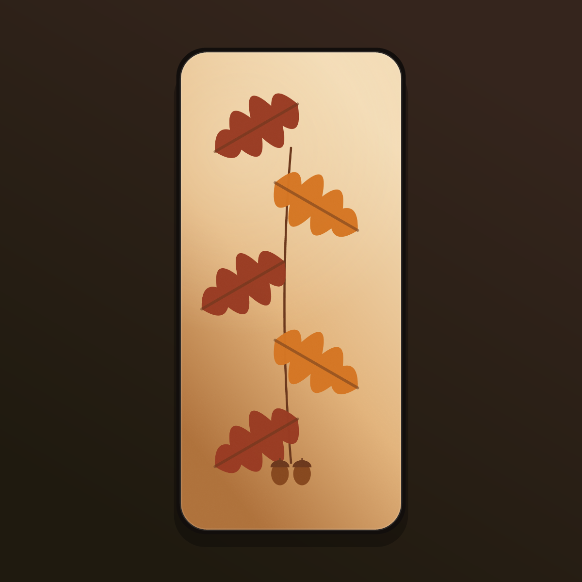 Autumn Cozy Leaves Wallpapers — 12 Warm Fall Foliage Lock Screens (iPhone + Android) preview 4