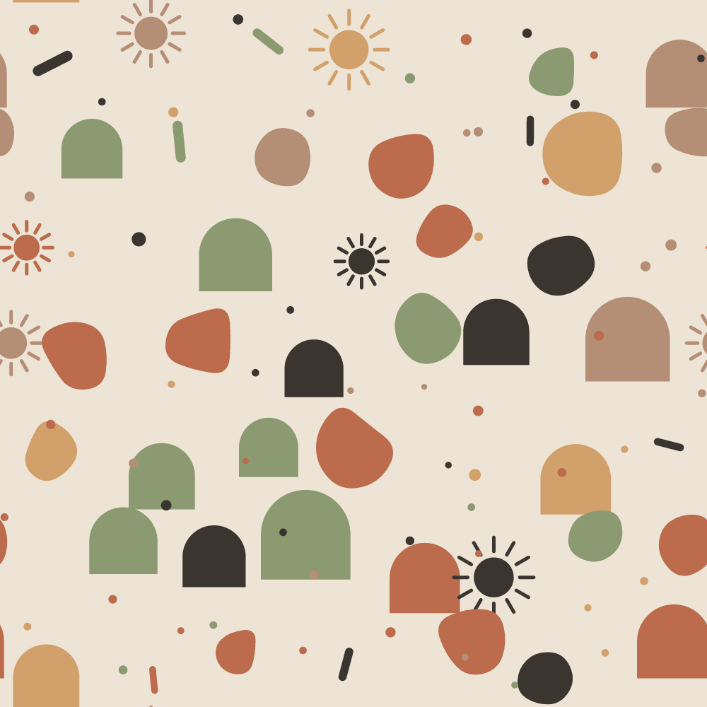 Boho Neutral Digital Paper Pack — 8 Seamless Abstract Arch, Sun & Shape Patterns (Commercial Use) preview 3