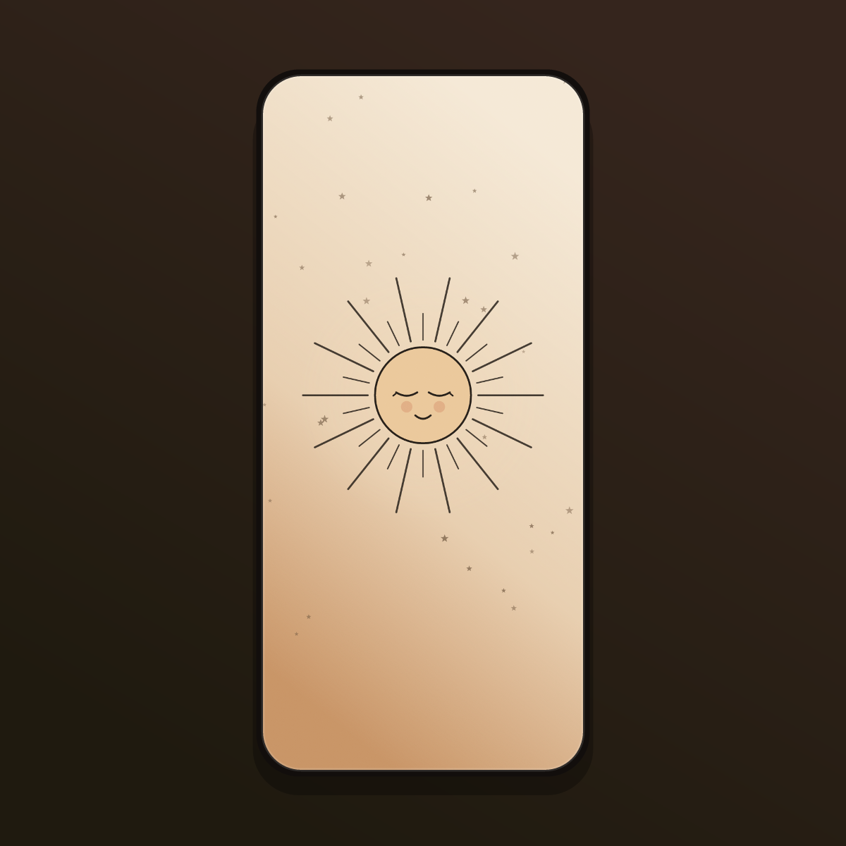 Boho Sun & Moon Face Wallpapers — 12 Warm Celestial Line-Art Lock Screens (iPhone + Android) preview 4