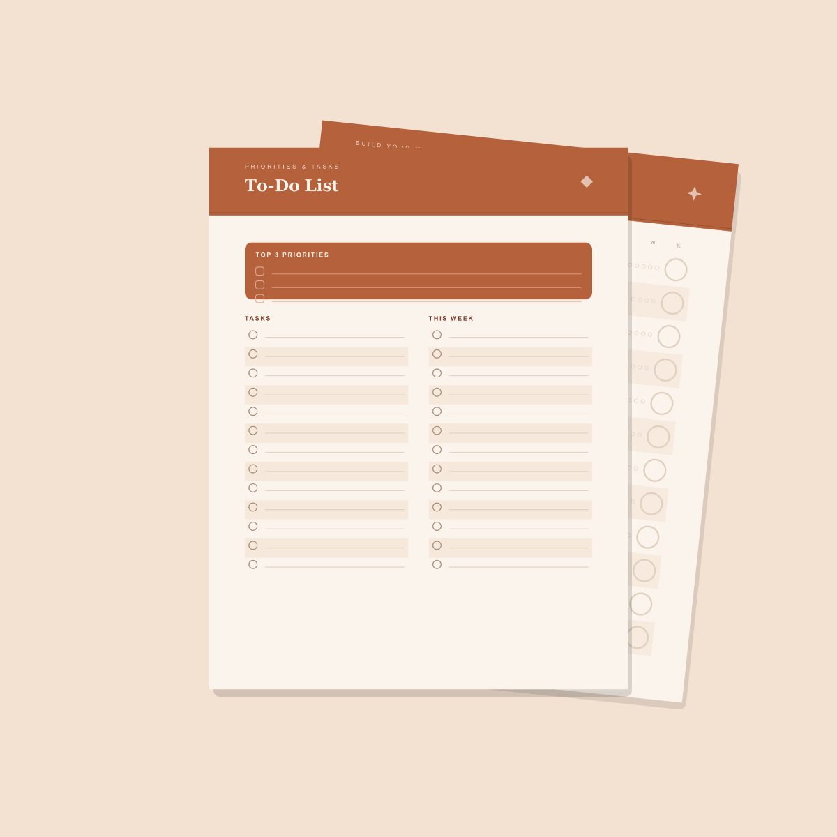 Boho Weekly Planner — 10 Printable Pages (Daily, Weekly, Monthly + Trackers · A4 + US Letter PDF + SVG) preview 4