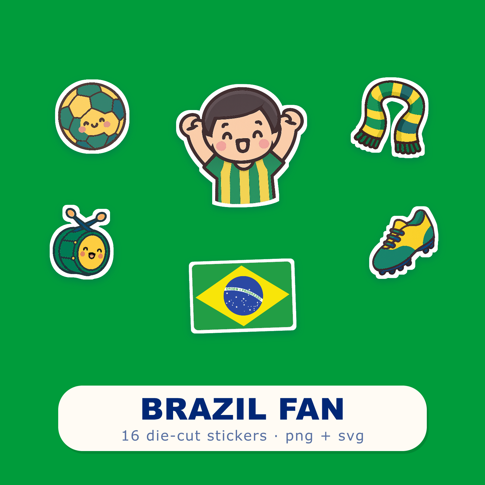 Brazil football fan pack