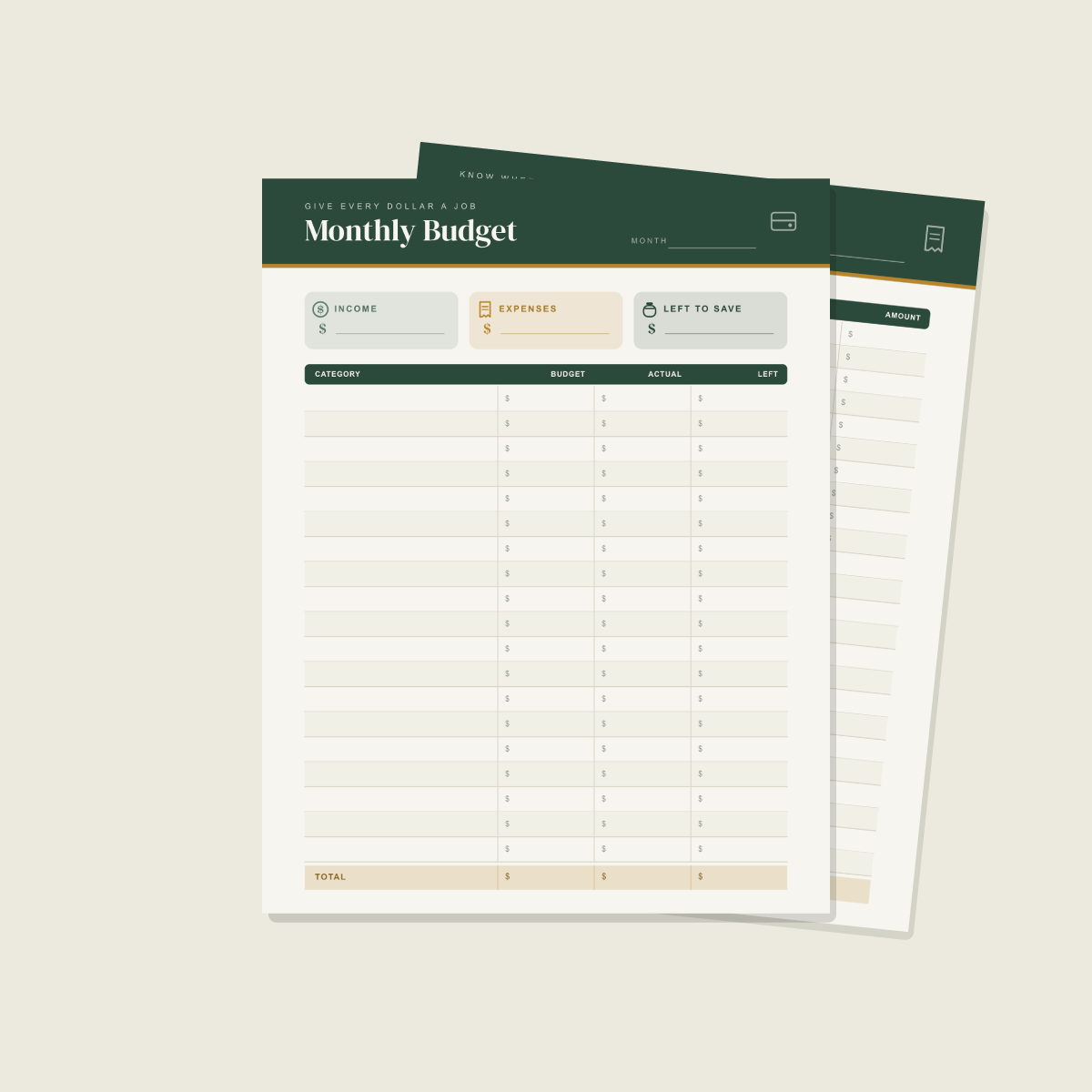 Budget & Finance Planner — 13 Printable Pages (Monthly Budget, Bills, Savings, Debt Payoff, Net Worth + Year at a Glance · A4 + US Letter PDF + SVG) preview 2
