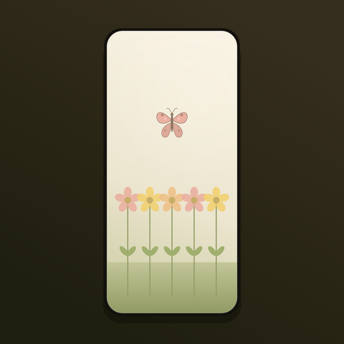 Butterfly Botanical Garden Wallpapers — 12 Soft Sage & Blush Floral Lock Screens (iPhone + Android) preview 4
