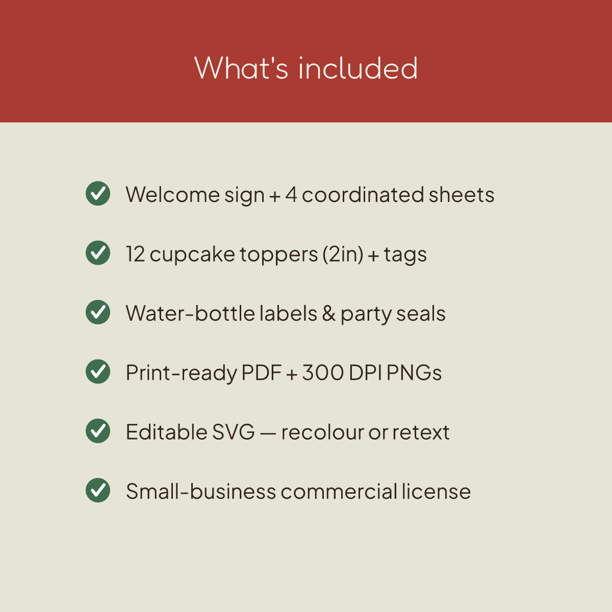 Christmas Party Printables Set — Cupcake Toppers, Favor Tags, Labels & Welcome Sign (Printable PDF + SVG) preview 5