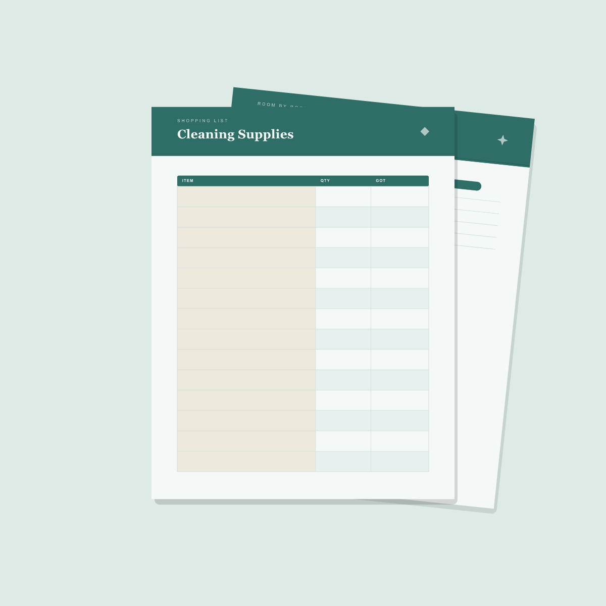 Cleaning Schedule & Home Planner — 10 Printable Pages (A4 + US Letter PDF + SVG) preview 4