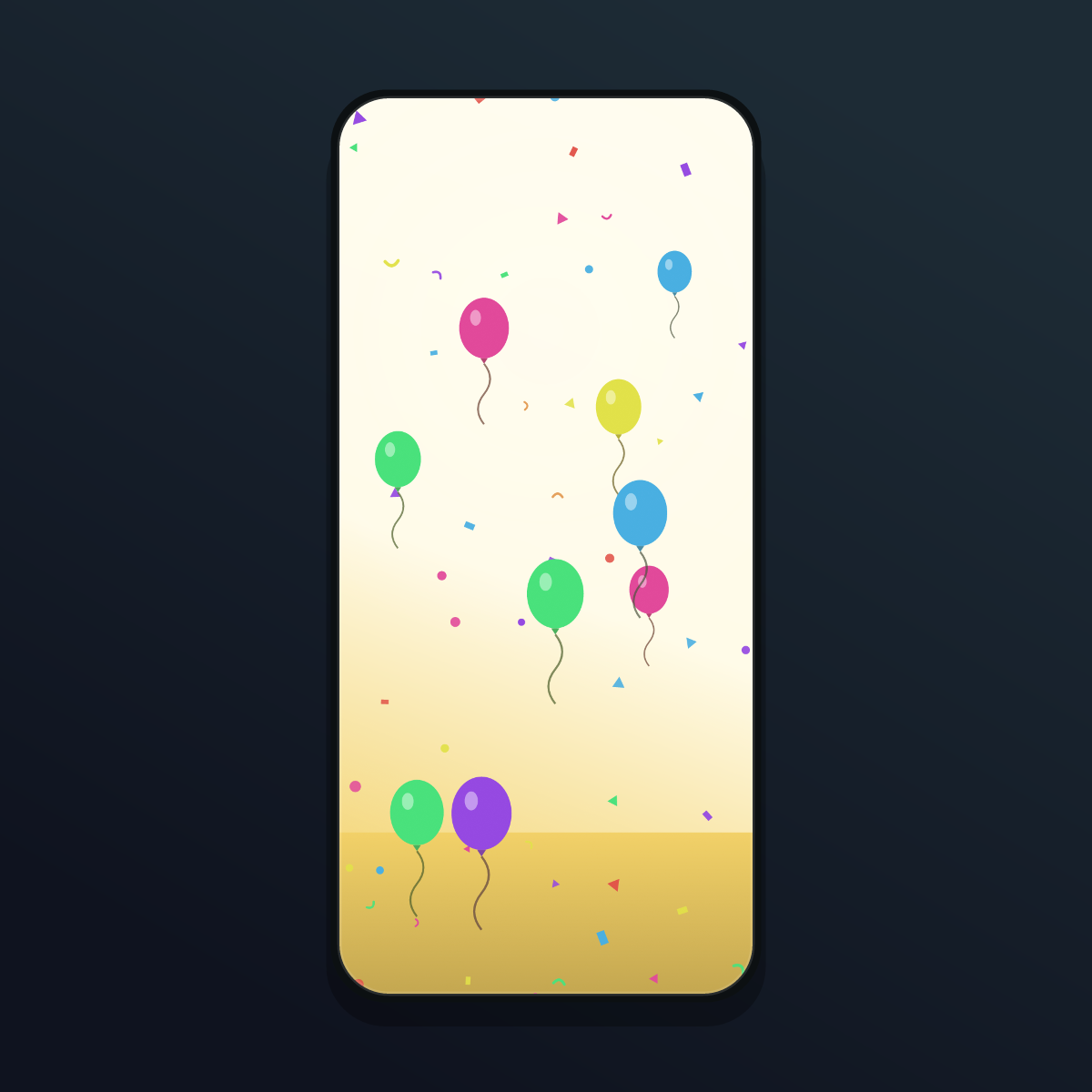 Confetti Party Wallpapers — 12 Festive Celebration & Balloon Lock Screens (iPhone + Android) preview 3