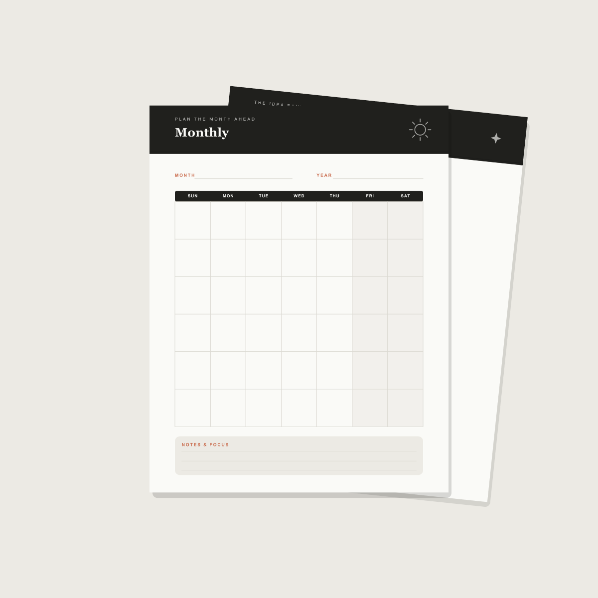 Content Creator Planner — 10 Printable Pages (Calendar, Pillars, Analytics · A4 + US Letter PDF + SVG) preview 2