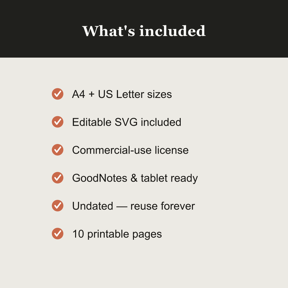 Content Creator Planner — 10 Printable Pages (Calendar, Pillars, Analytics · A4 + US Letter PDF + SVG) preview 5