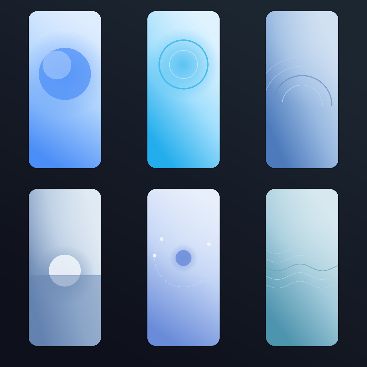Cool Blue Aesthetic Wallpapers — 12 Glacier Blue Minimal Lock Screens (iPhone + Android) preview 2