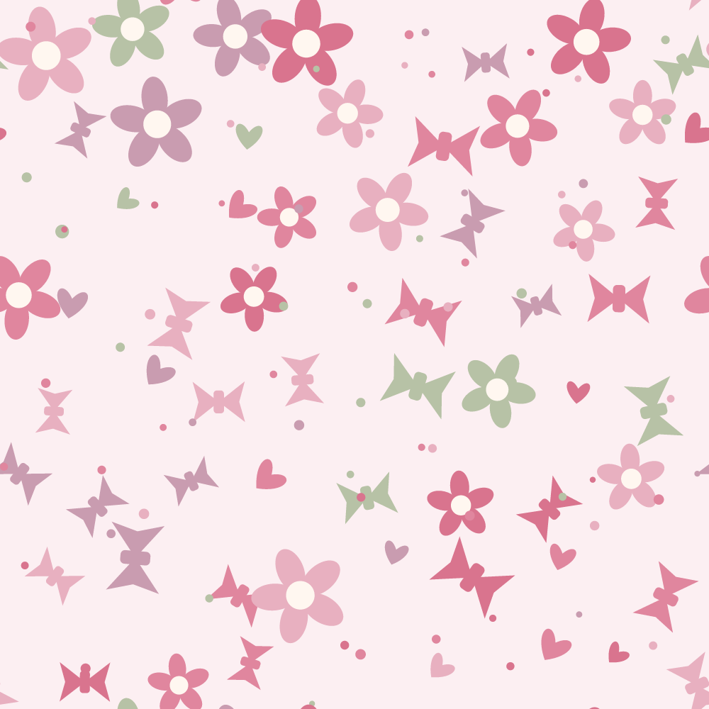 Coquette Digital Paper Pack — 8 Seamless Bow, Heart & Floral Patterns (Commercial Use) preview 3