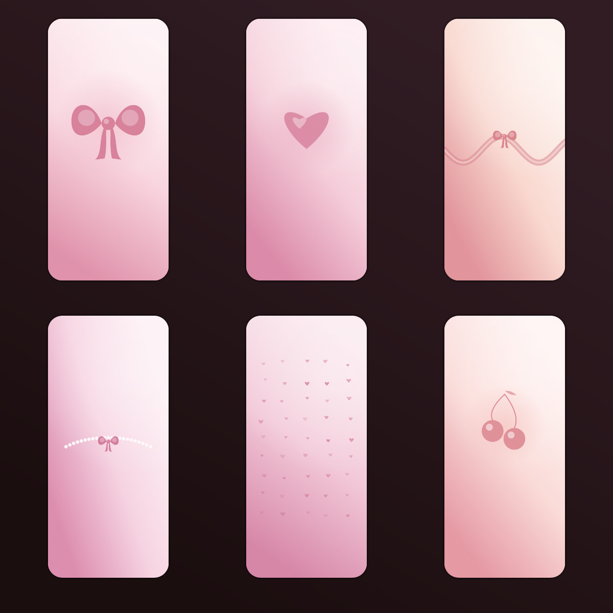 Coquette Pink Aesthetic Wallpapers — 12 Soft Blush Bow & Heart Lock Screens (iPhone + Android) preview 2