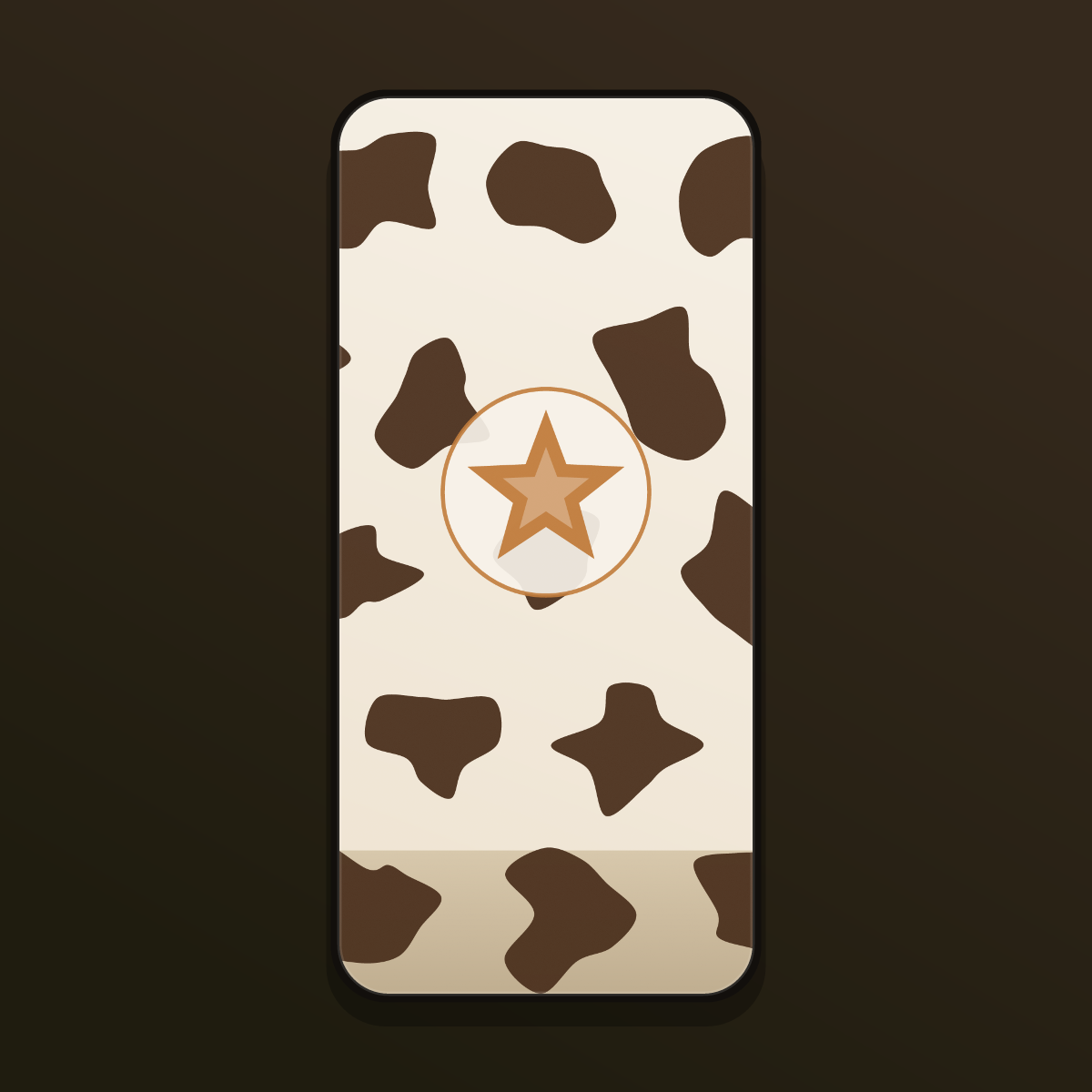 Cow Print Western Wallpapers — 12 Playful Cowhide & Star Lock Screens (iPhone + Android) preview 3