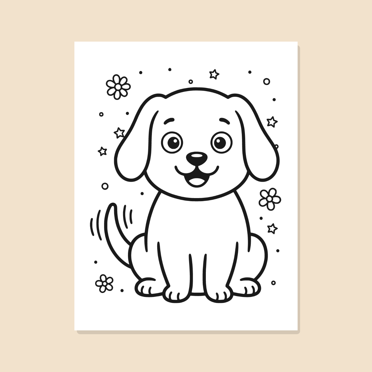 Cute Animals Coloring Pages for Kids — 10 Easy Printable Coloring Sheets (Toddlers & Kids) preview 2