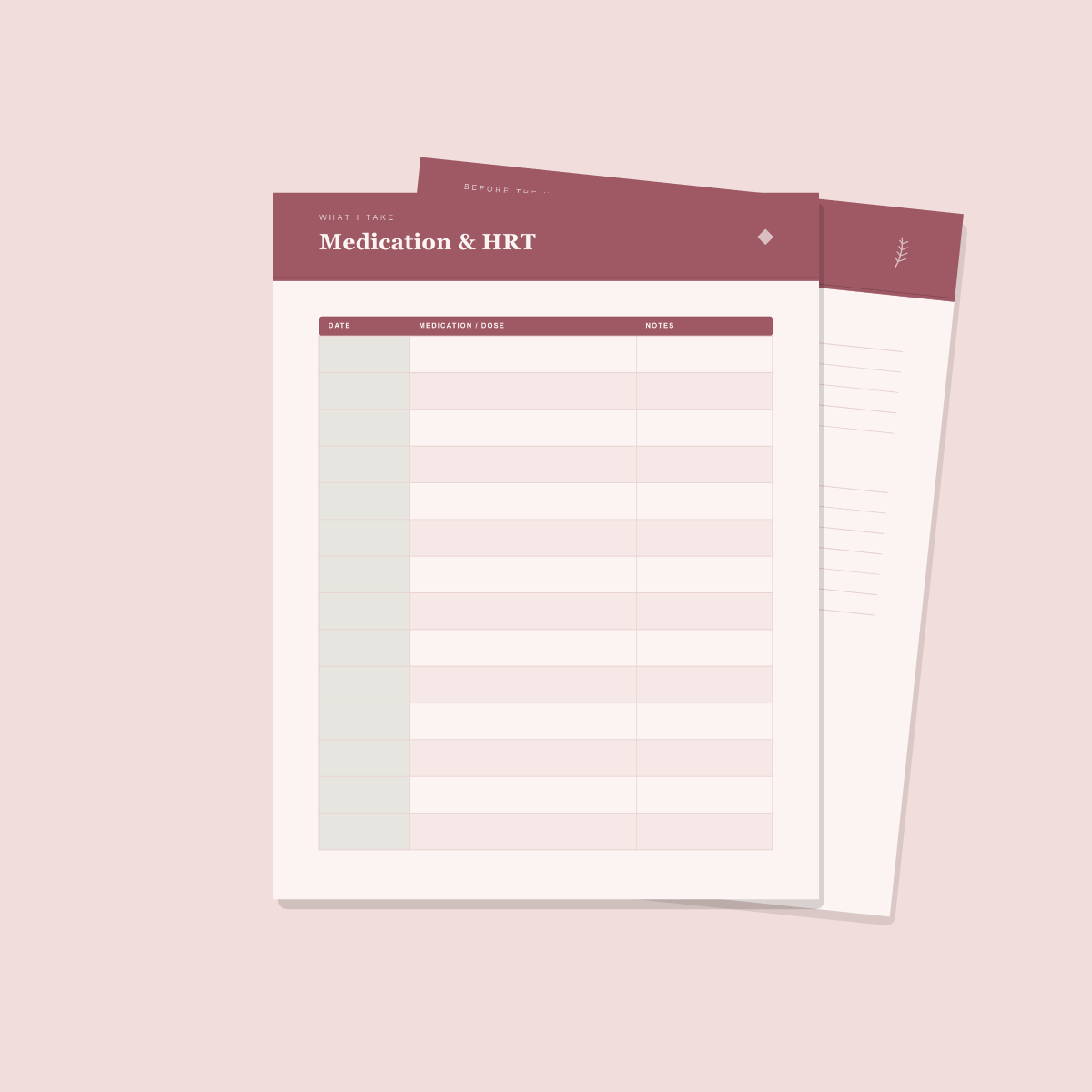 Cycle & Perimenopause Tracker — 10 Printable Pages (Symptoms, Phases, Doctor Visits · A4 + US Letter PDF + SVG) preview 4