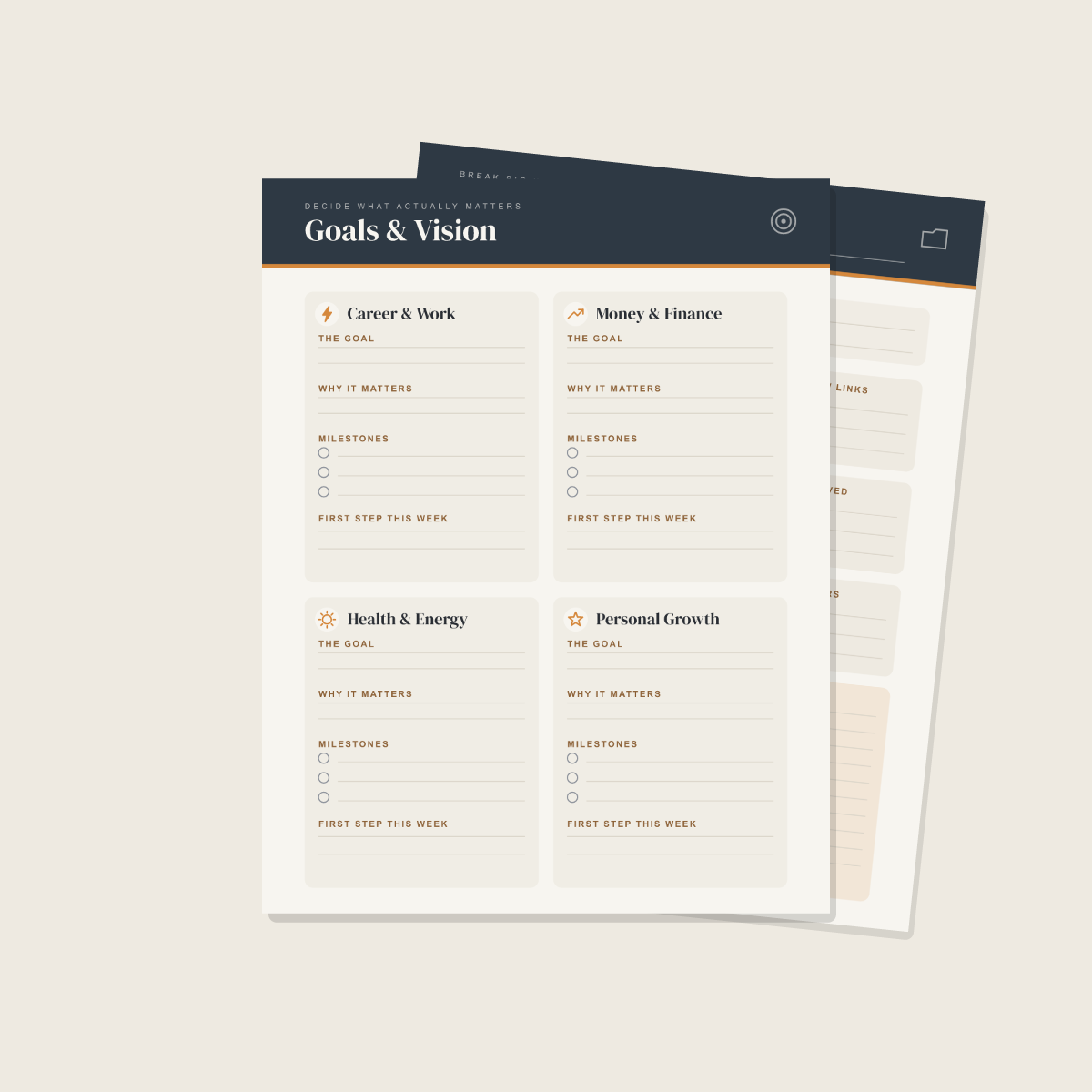 Daily Productivity Planner — 13 Printable Pages (Goals, 90-Day, Weekly, Daily, Priority Matrix, Habits + Review · A4 + US Letter PDF + SVG) preview 4