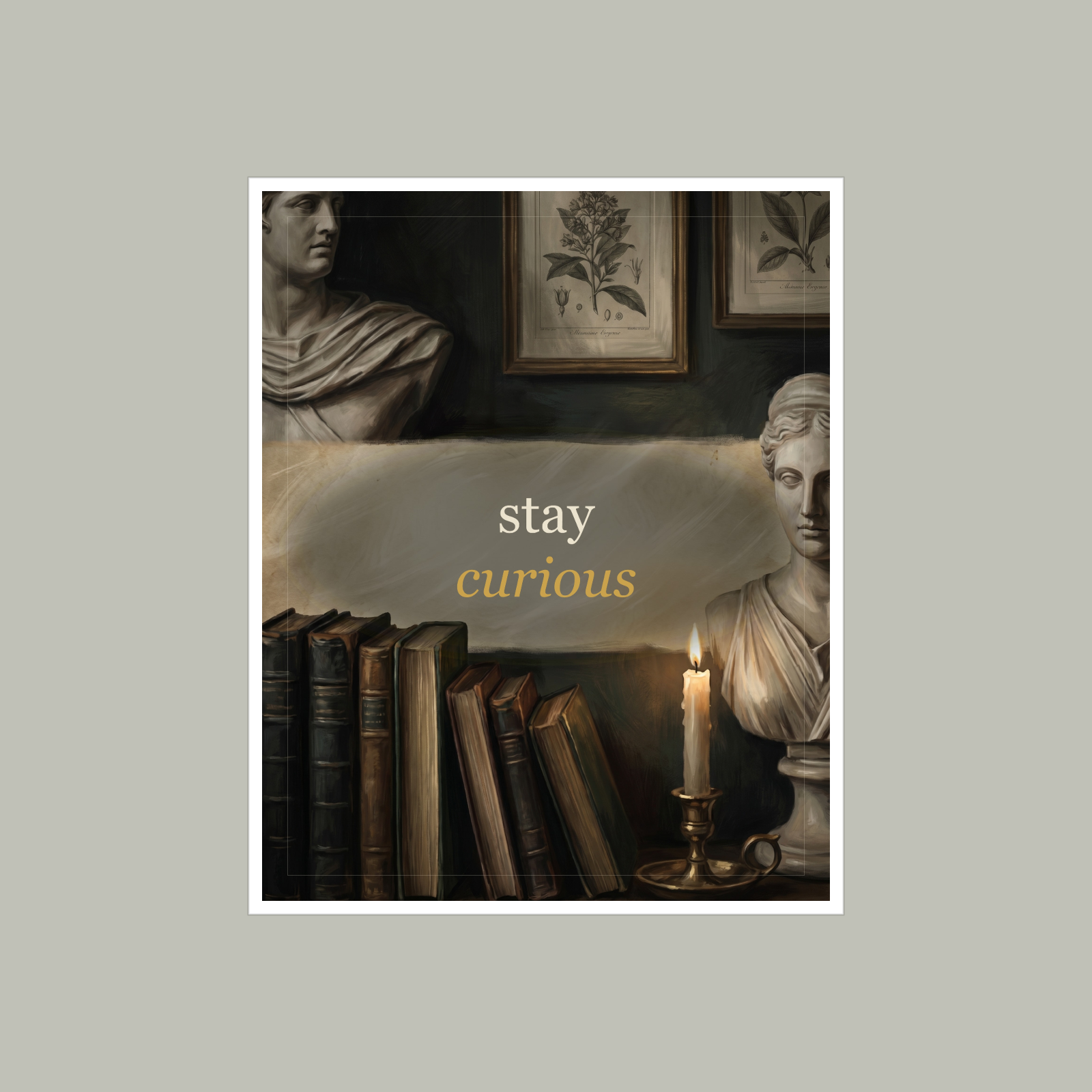 Dark Academia Wall Art Set — 6 Printable Moody Quote Posters (8x10, 11x14, 16x20 · PDF + JPG + SVG)