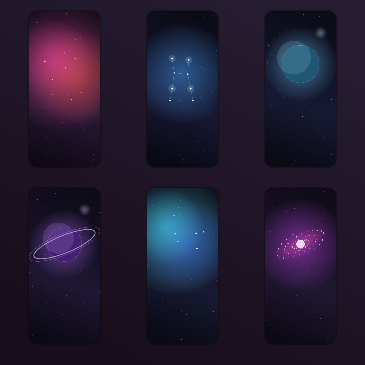 Dark Cosmic Celestial Wallpapers — 12 Deep Space Nebula & Planet Lock Screens (iPhone + Android) preview 2