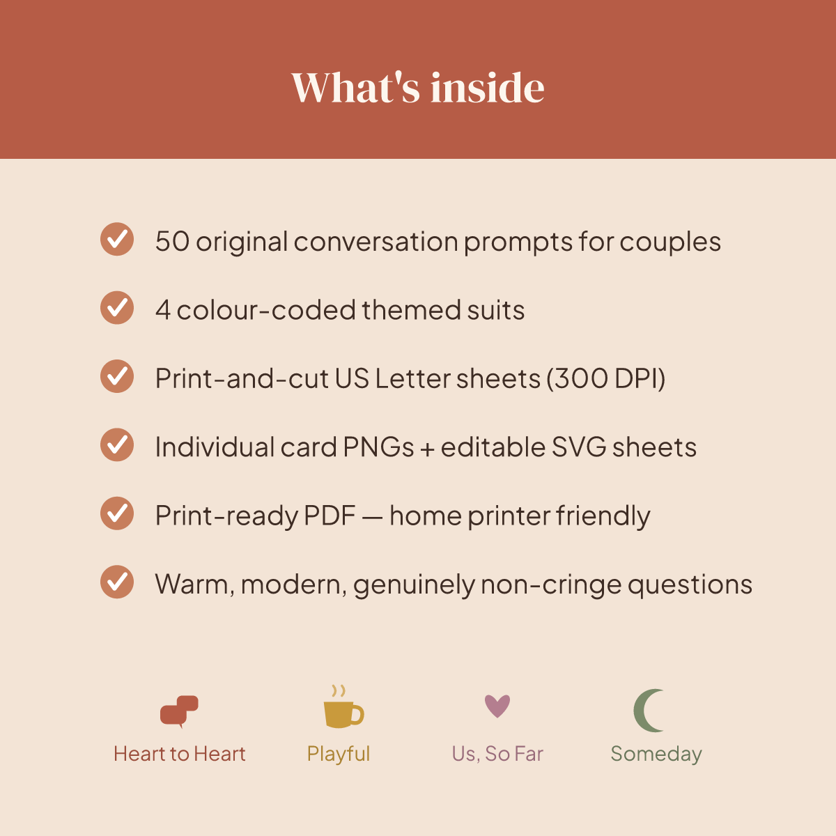 Date Night Conversation Cards — 50 Printable Prompts for Couples preview 4