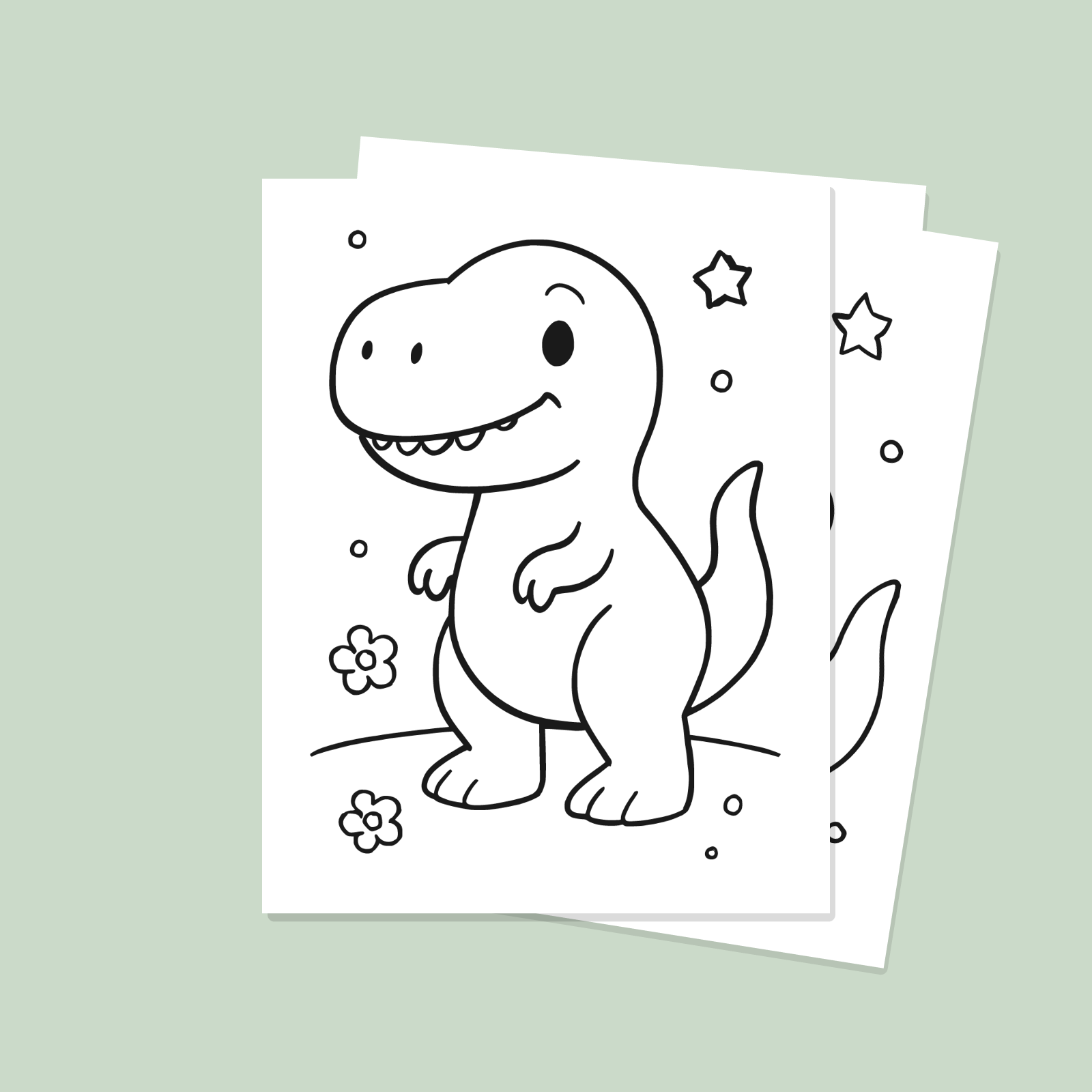 Dinosaur Coloring Pages for Kids — 10 Easy Printable Coloring Sheets (T-Rex, Triceratops & More)