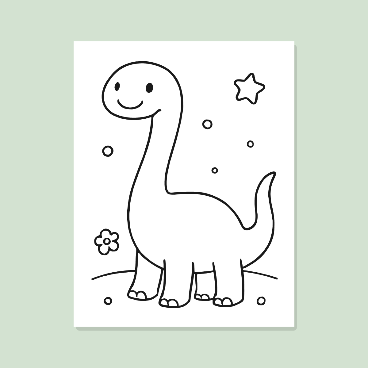 Dinosaur Coloring Pages for Kids — 10 Easy Printable Coloring Sheets (T-Rex, Triceratops & More) preview 4