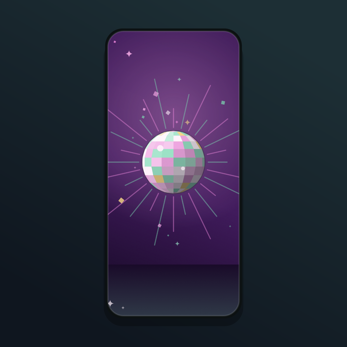 Disco Mirror Ball Wallpapers — 12 Glittering 70s Party Lock Screens (iPhone + Android) preview 3