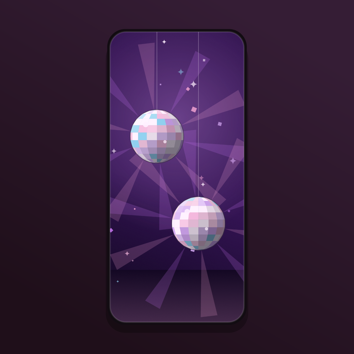 Disco Mirror Ball Wallpapers — 12 Glittering 70s Party Lock Screens (iPhone + Android) preview 4