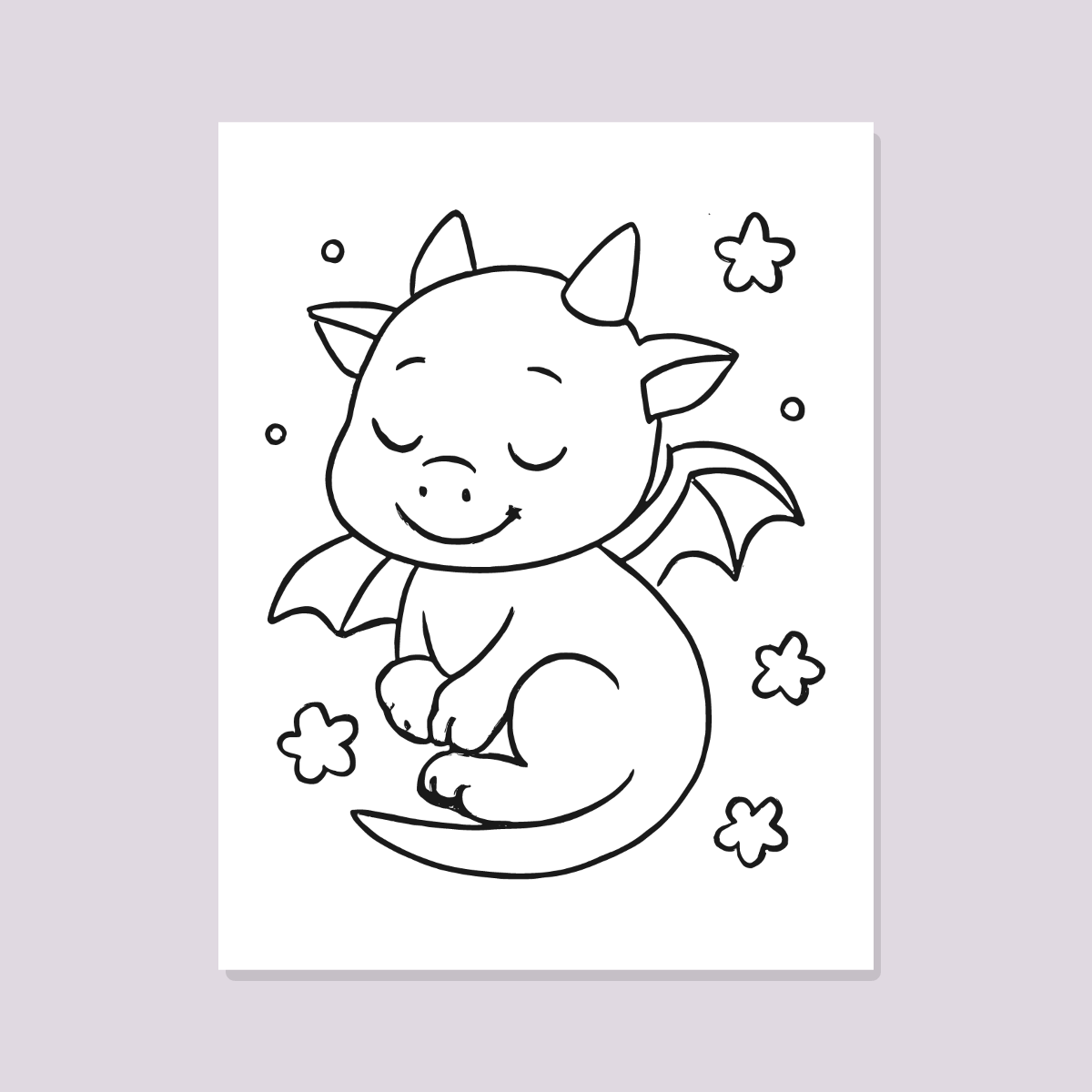 Dragon Coloring Pages for Kids — 10 Easy Printable Coloring Sheets (Cute Dragons, Baby Dragon & More) preview 4