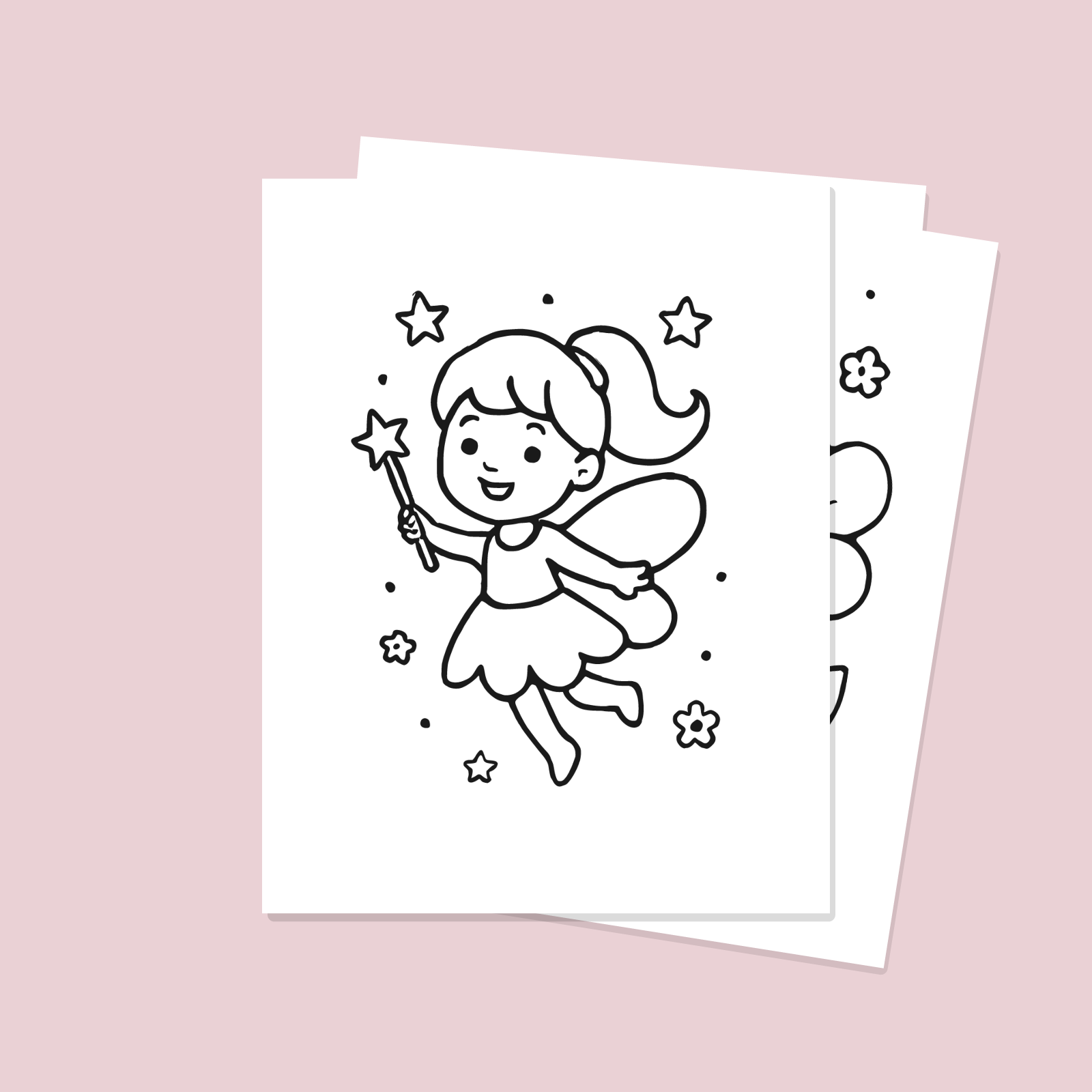 Fairy Coloring Pages for Kids — 10 Easy Printable Coloring Sheets (Cute Fairies, Baby Fairy & More)