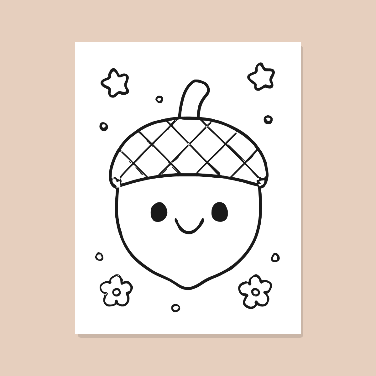 Fall & Autumn Coloring Pages — 10 Easy Printable Coloring Sheets (Pumpkin, Leaves, Hedgehog & More) preview 3