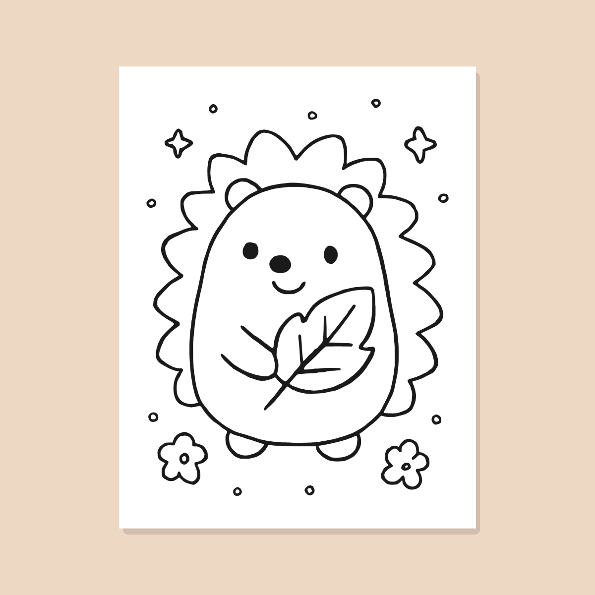 Fall & Autumn Coloring Pages — 10 Easy Printable Coloring Sheets (Pumpkin, Leaves, Hedgehog & More) preview 4