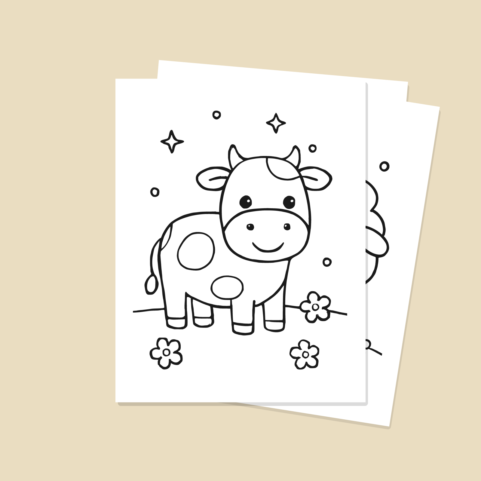 Farm Animals Coloring Pages for Kids — 10 Easy Printable Coloring Sheets (Cow, Pig, Horse & More)