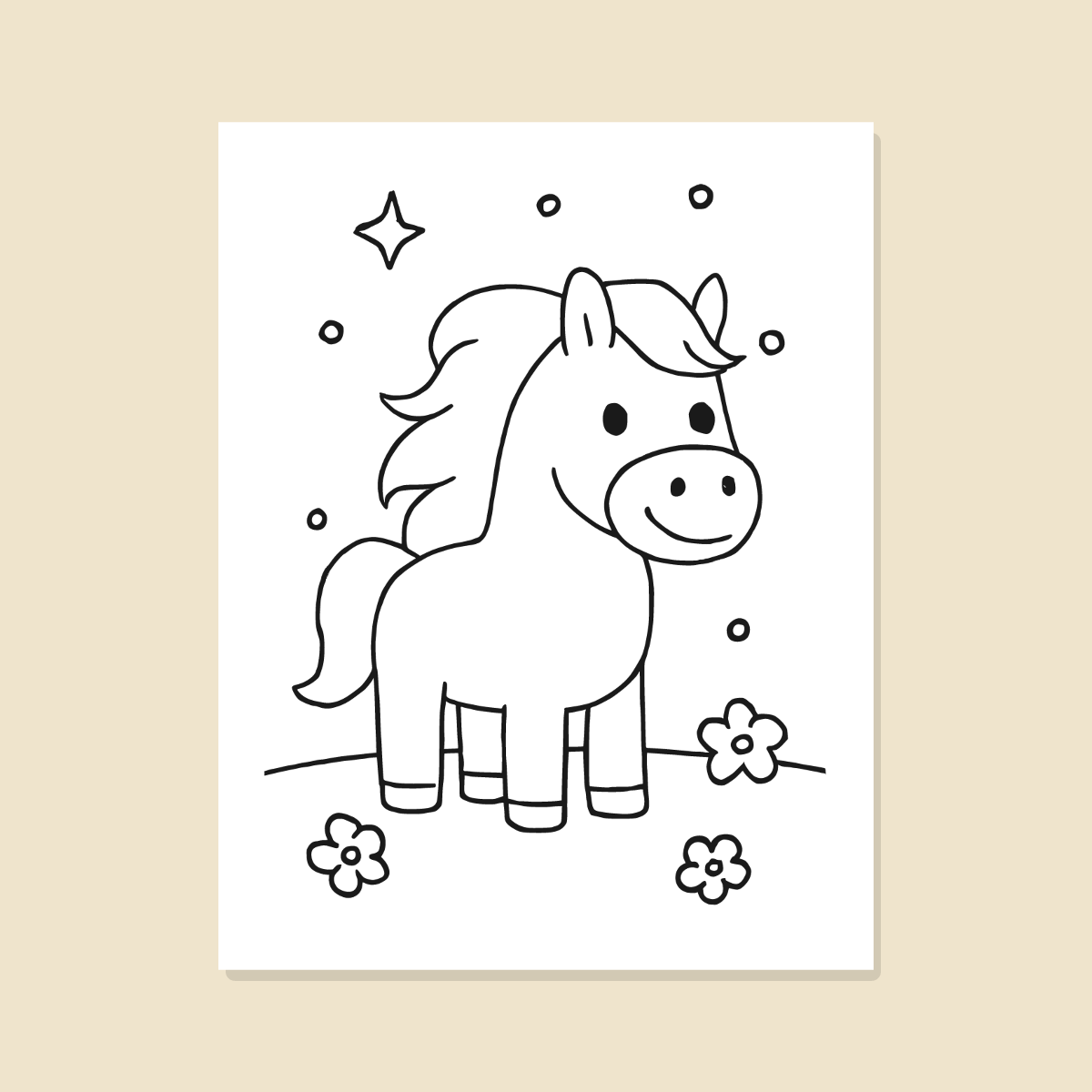 Farm Animals Coloring Pages for Kids — 10 Easy Printable Coloring Sheets (Cow, Pig, Horse & More) preview 4