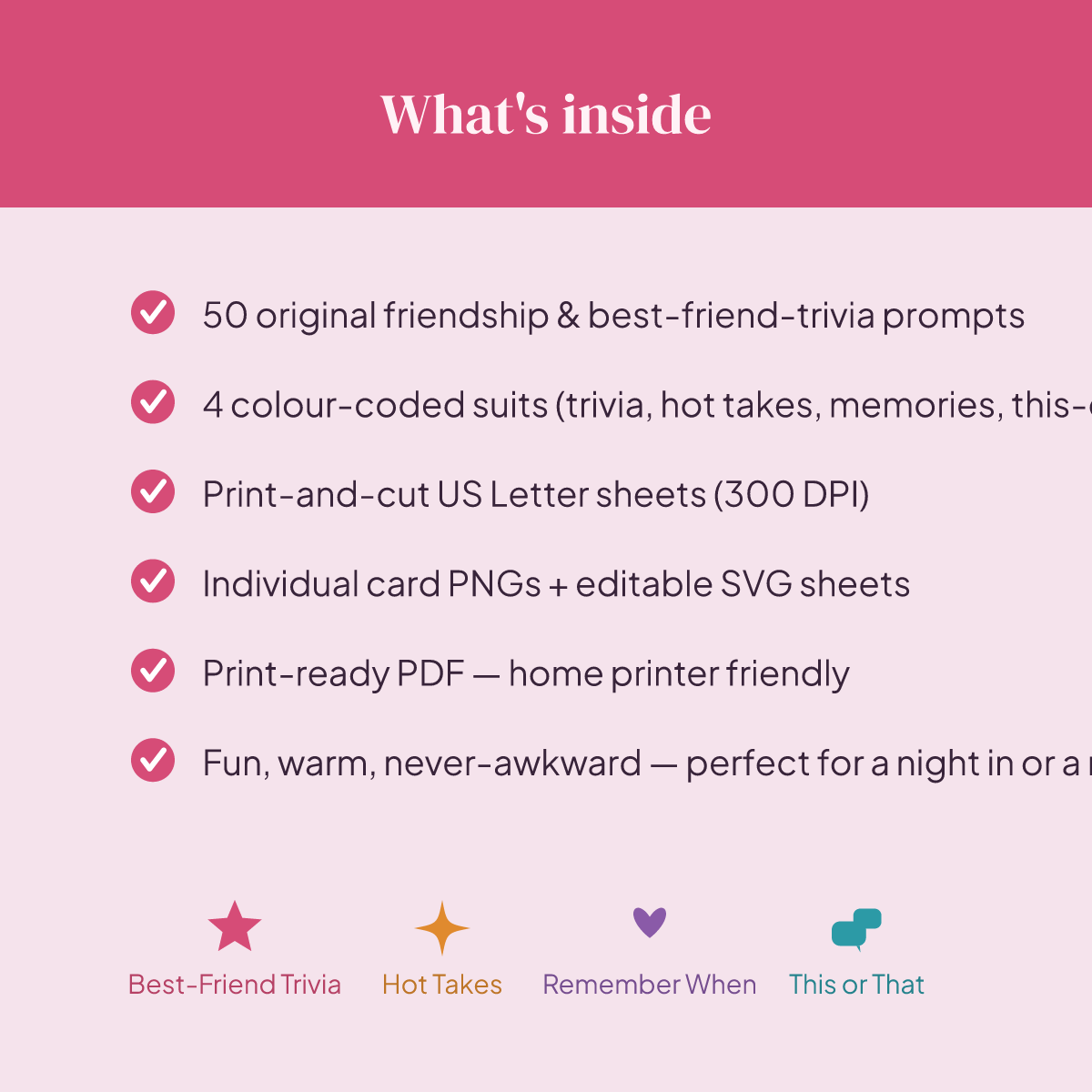How Well Do You Know Me? — 47 Printable Friendship Question Cards preview 4