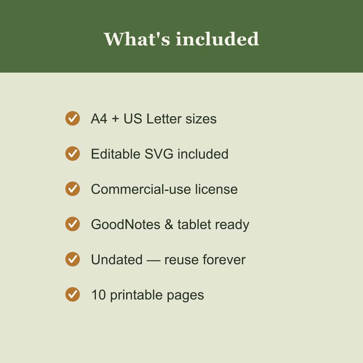 Garden Planner — 10 Printable Pages (Layout, Seeds, Harvest · A4 + US Letter PDF + SVG) preview 5