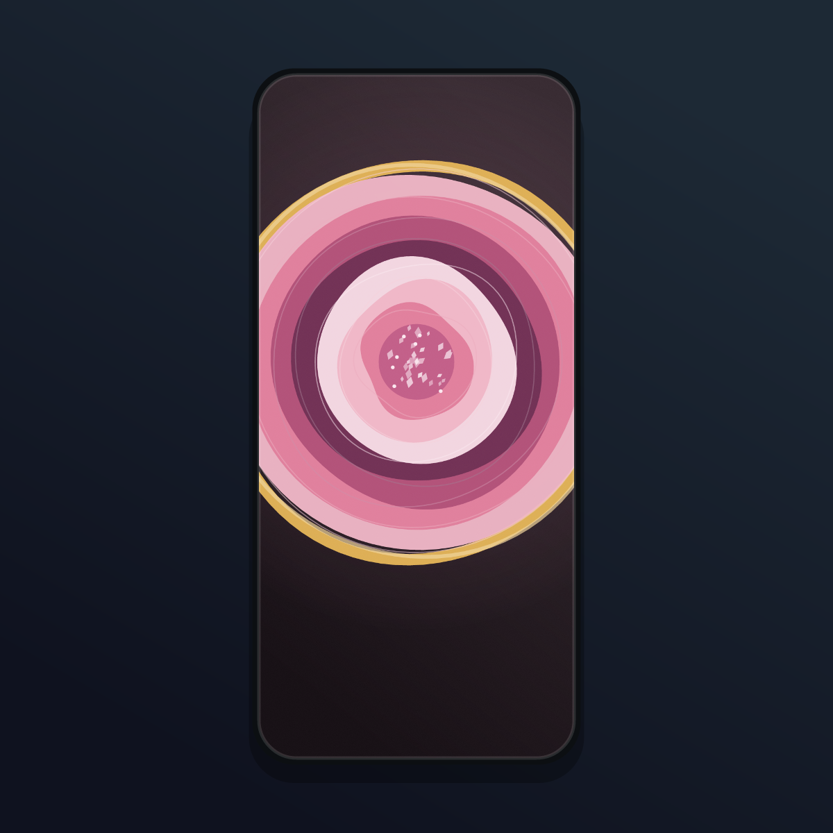 Geode Agate Slice Wallpapers — 12 Crystal Mineral Cross-Section Lock Screens (iPhone + Android) preview 3
