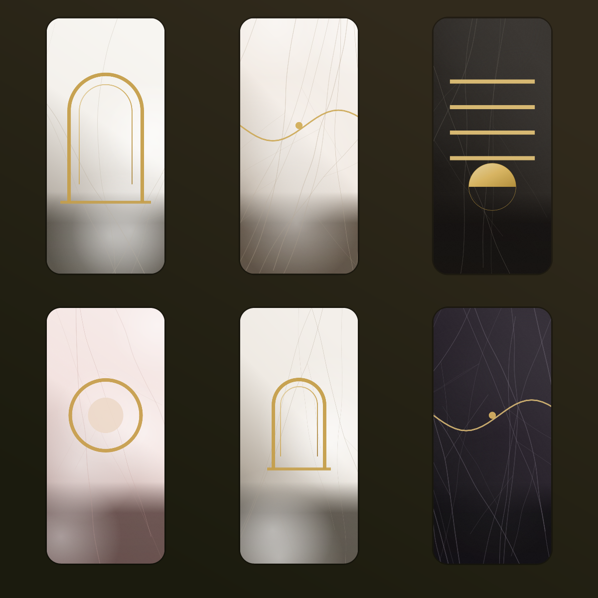 Gold Marble Luxe Wallpapers — 12 Elegant Marble & Gold Foil Lock Screens (iPhone + Android) preview 2
