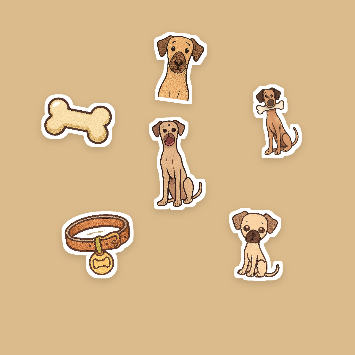 Great Dane Kawaii Sticker Pack — Dog Mom Die-Cut Stickers (PNG + SVG, Commercial Use) preview 2