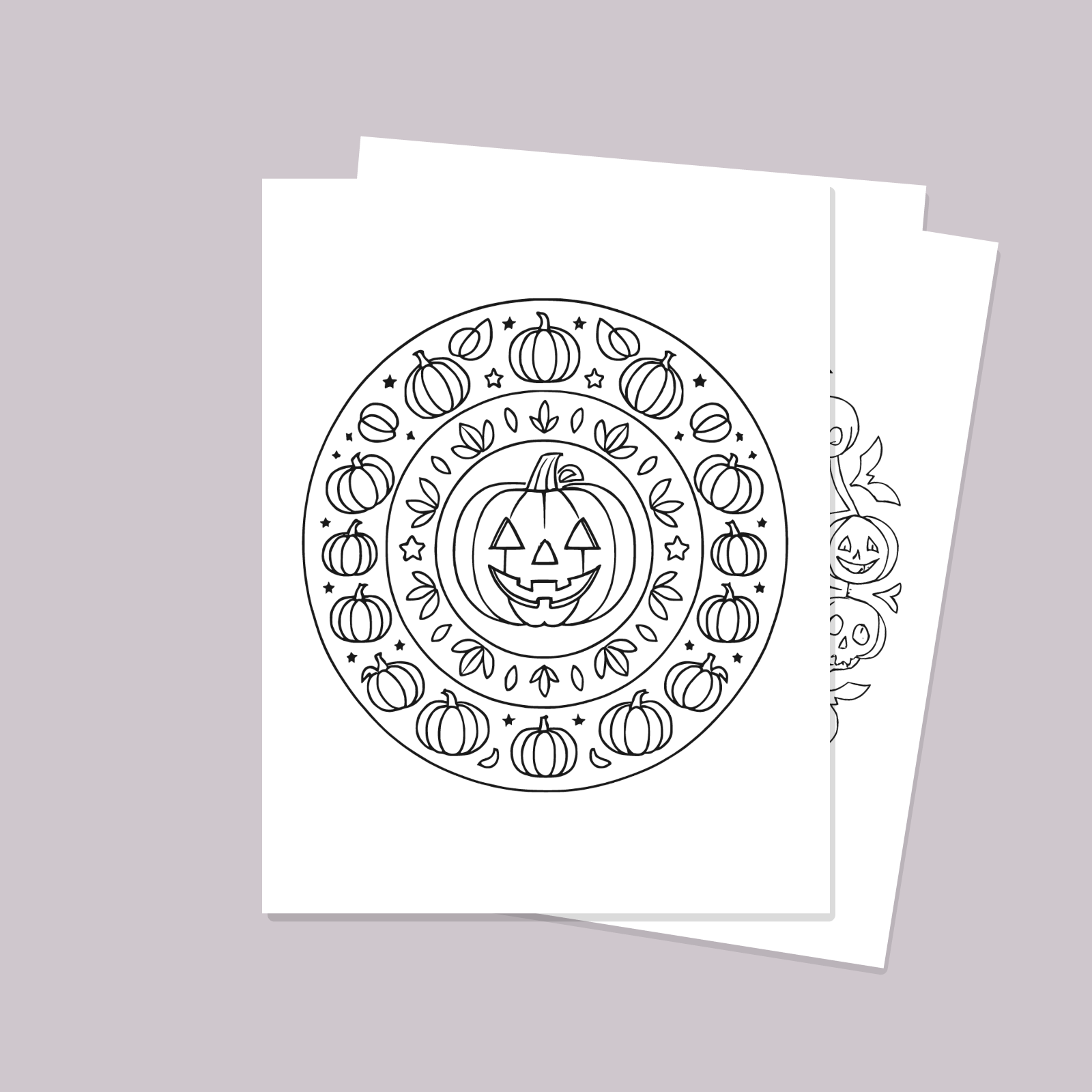 Halloween Mandala Coloring Pages — 10 Printable Adult Coloring Sheets (Pumpkin, Bat, Skull & More)