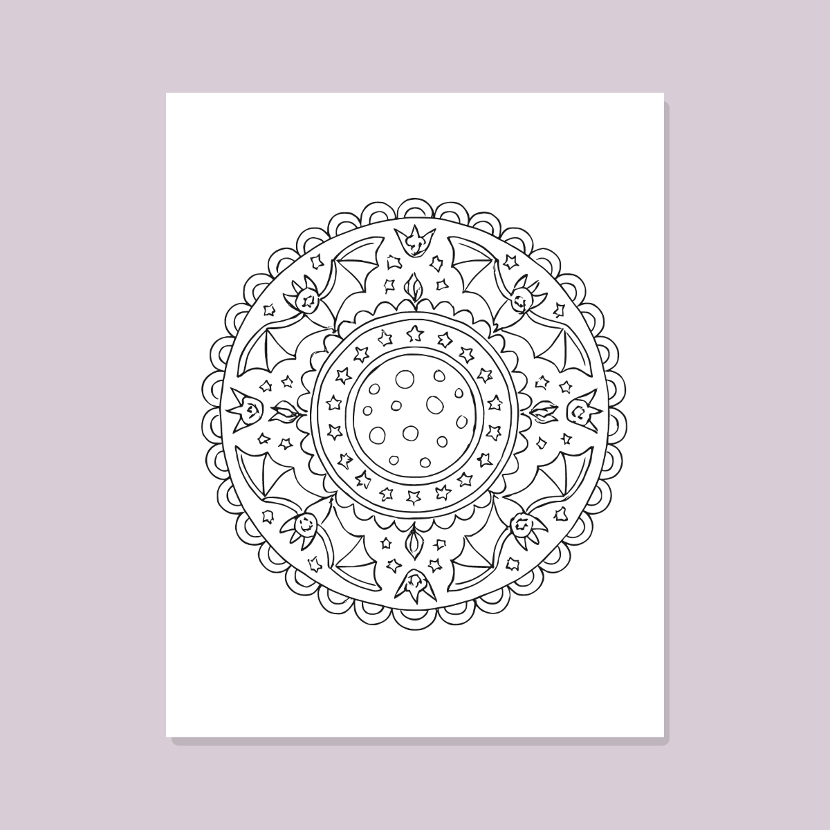 Halloween Mandala Coloring Pages — 10 Printable Adult Coloring Sheets (Pumpkin, Bat, Skull & More) preview 2