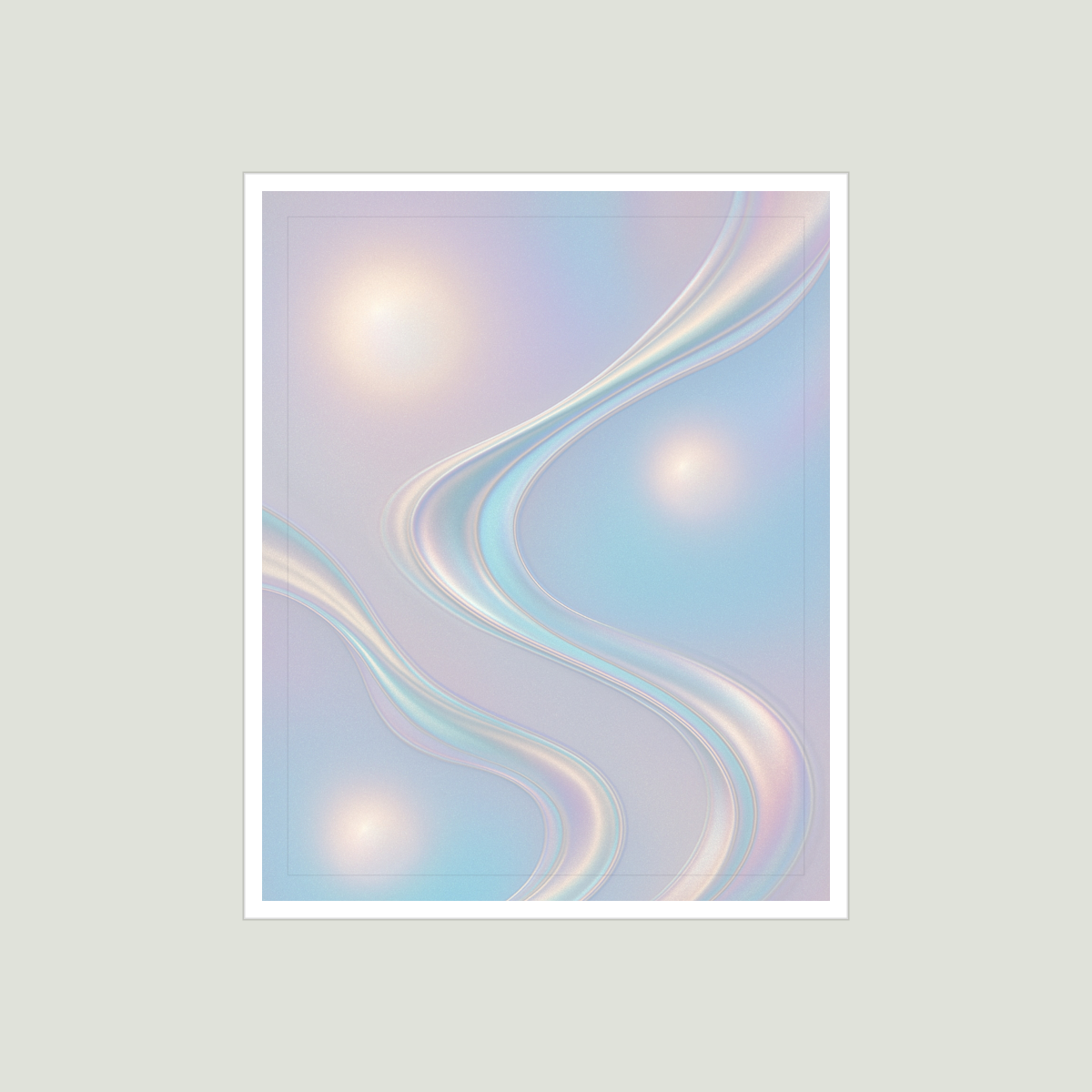 Iridescent Aura Wall Art Set — 6 Printable Holographic Abstract Prints (8x10, 11x14, 16x20 · PDF + JPG + SVG) preview 4