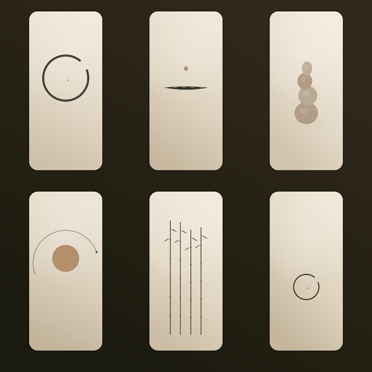 Japandi Zen Neutral Wallpapers — 12 Minimal Ensō & Stone Lock Screens (iPhone + Android) preview 2