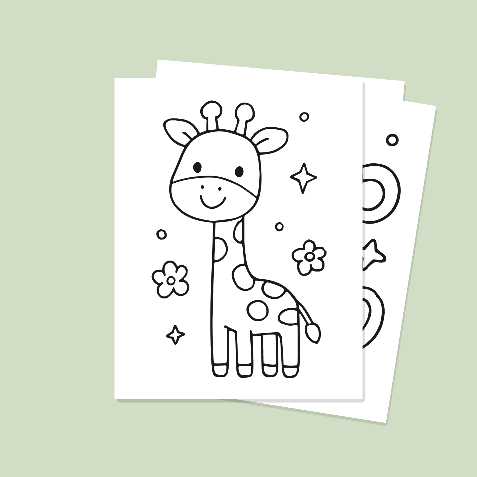 Jungle Animals Coloring Pages for Kids — 10 Easy Printable Coloring Sheets (Giraffe, Monkey, Tiger & More)