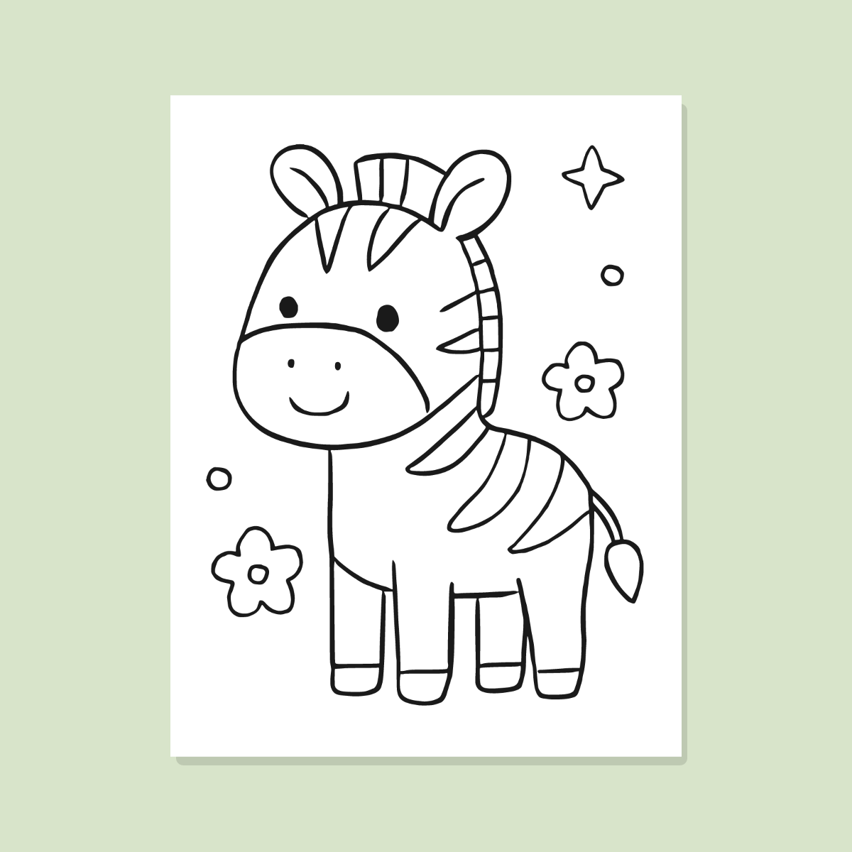 Jungle Animals Coloring Pages for Kids — 10 Easy Printable Coloring Sheets (Giraffe, Monkey, Tiger & More) preview 2